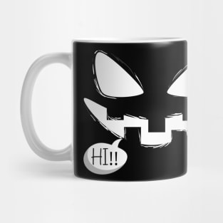 Black White Creepy Halloween Mug